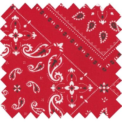 Tissu coton au mètre ex2214 bandana rouge