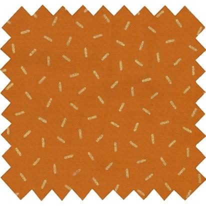 Tissu coton au mètre paille dorée caramel