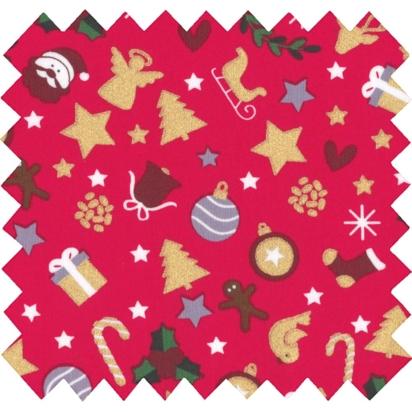 Tissu coton au mètre ex2254 fantaisies de noel 